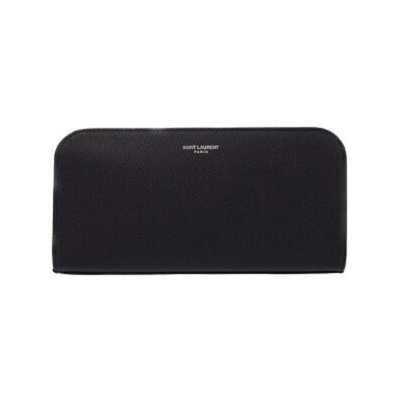 SAINT LAURENT PARIS Leather Zip Long Wallet - Picture 1 of 5